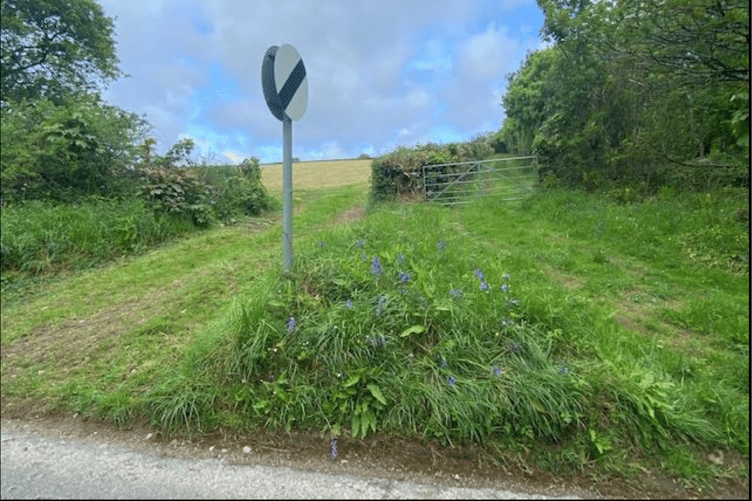 The location of the proposed cemetery on Crabtree Lane
