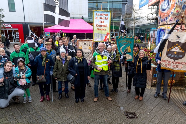St Piran's Day celebrations in St Austell earlier this year. Picture: Paul Williams