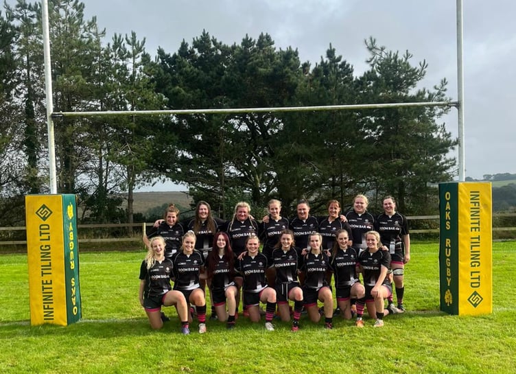 Launceston's players were all smiles after their commanding victory at Plymstock Albion Oaks on Sunday. Picture: Dan Pearce