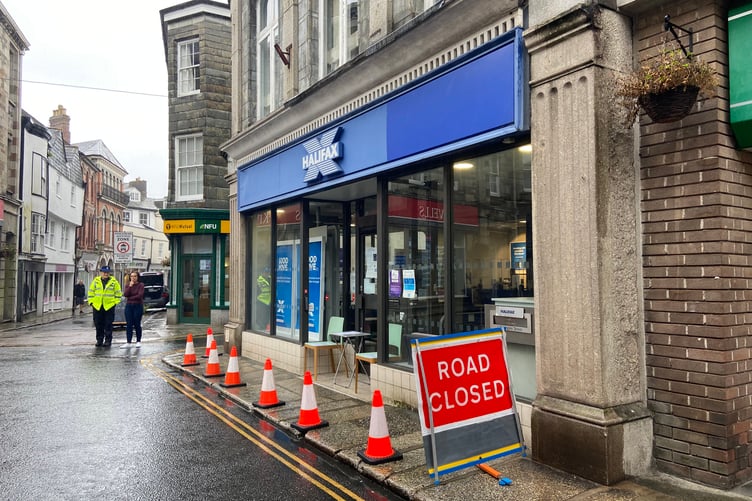 The pavement outside Halifax is closed temporarily