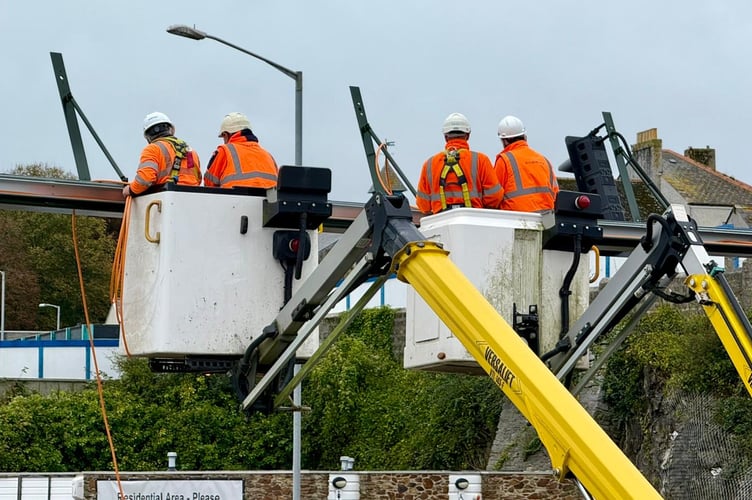 The traffic light gantries project at Torpoint Ferry have been completed
