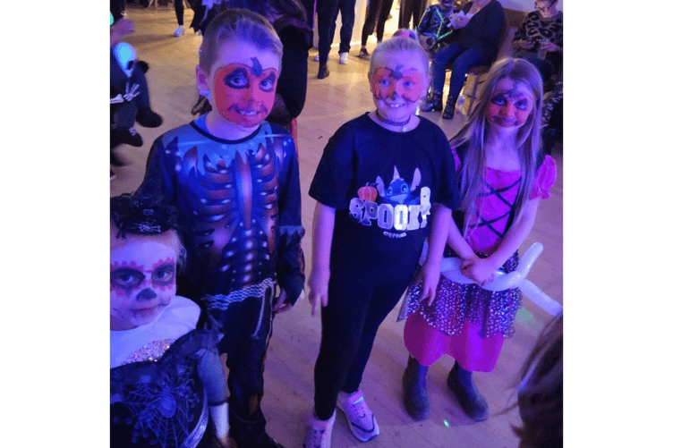 Four of the children enjoying the spooktacular fun at the Memorial Hall