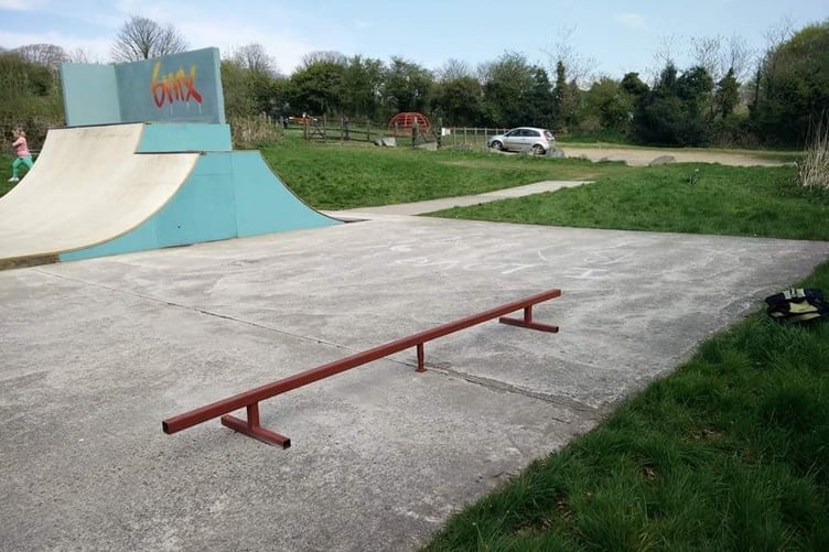 The old skate park in St Ann's Chapel. The new half pipe will be very similar to the previous one, and will be the first phase of a long-term project to create a concrete skate park.