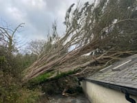 Clean up efforts begin in Bude in aftermath of Storm Darragh