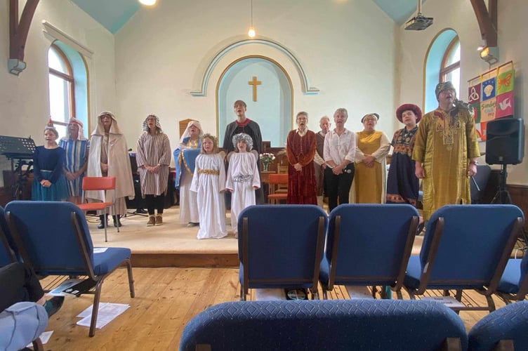 The play entitled 'Unto us a Child is born' was performed in Morwenstow Methodist Chapel