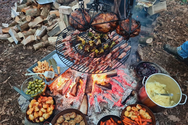 Copper Pot campsite at Callington offered campfire Christmas dinner for anyone who had no other plans this Christmas day. (Picture: James Lankester)