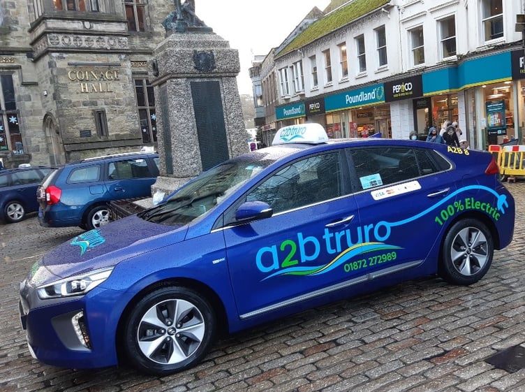 An A2B electric vehicle in Truro's Boscawen Street