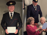 Postmaster flies 4,000 miles to hand deliver letter from King