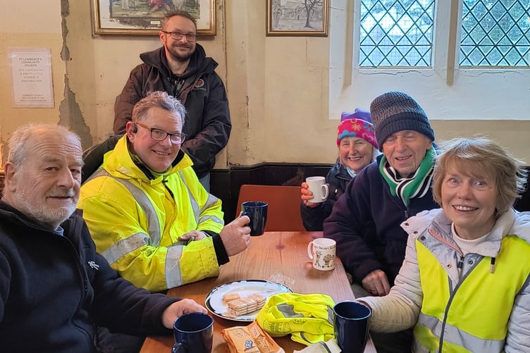 Bodmin Bluetits enjoying a cup of tea after their latest gardening session (Picture: Bodmin Bluetits)