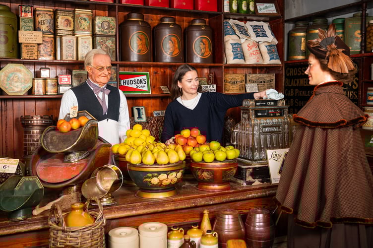 Auctioneer Carolin Lay prepares the victorian shop Birch, Birch & Co Grocers before it gets sold next month from Flambards Cornwall. February 20 2025. A former theme park is auctioning nearly 1500 items - including an entire Victorian 'time capsule' village. Assets from 50 shops in the unique village and Britain and the Blitz exhibits at Flambards are going under the hammer next month after the closure after the popular Cornish attraction. After almost 50 years, rising costs and falling visitor numbers forced the attraction to shut its doors in November last year. Lay's Auctioneers have now announced a special sale of its assets which includes the historic shops that have taken visitors back in time for decades.  A spokesperon for the auctioneers said: âThe auction will encompass all 50 astonishingly detailed shops in the Victorian Village, the similarly remarkable âBritain in the Blitzâ installation, and the surrounding war galleries. âAll the supporting historical displays, including the full-size Concorde and the Avro Shackleton Cockpit."