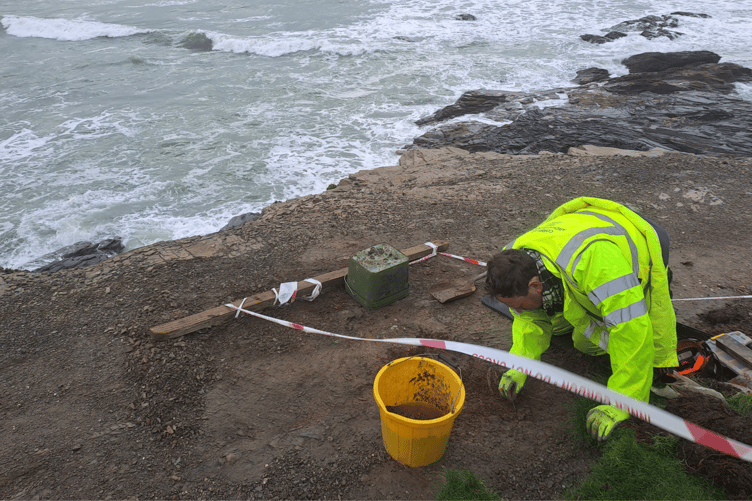 The excavation at Trevone. (Picture: Cornwall Council)