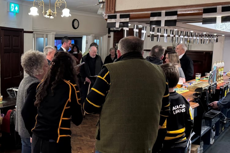 Cornish colours were on show as the community enjoyed a Cornish themed sing song. (Picture: Camelford Town Council)