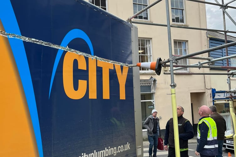 Launceston Van Scaffold collision