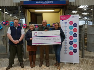 Farmer raises £8,500 for cancer charities by auctioning prize lamb
