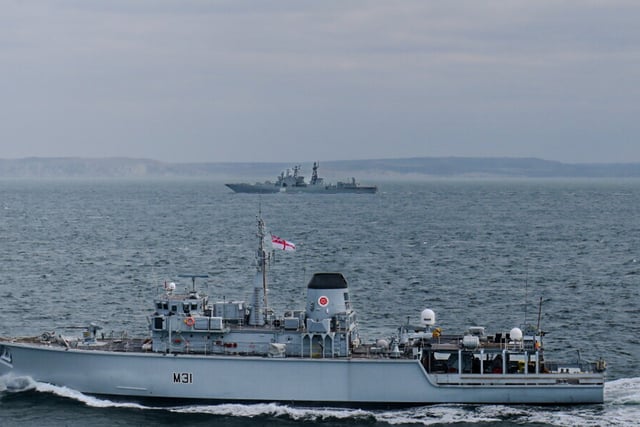 Royal Navy warships shadow Russian task group off Cornish coast