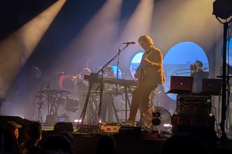 Public Service Broadcasting performing at the Hall for Cornwall (Picture: Aaron Greenaway)