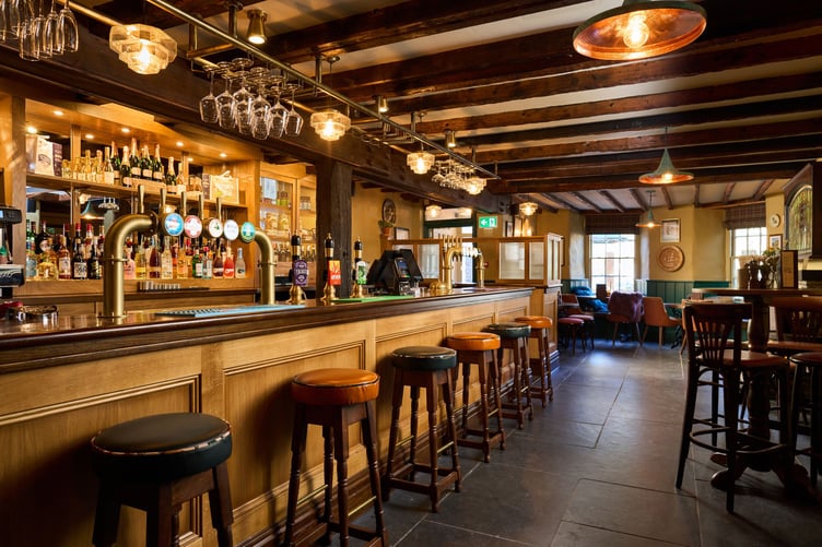 The interior of newly-refurbished The Wellington in Boscastle (Picture: St Austell Brewery)