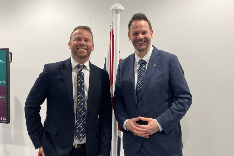 Ben Maguire with Transport Minister