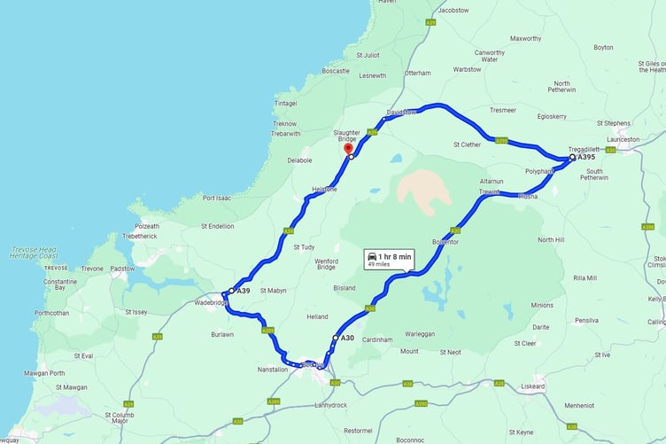 Camelford Roadworks Diversion