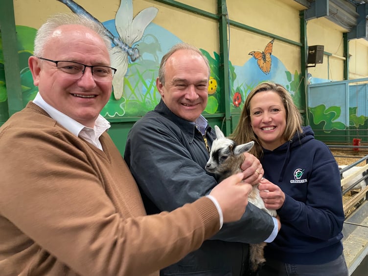 Ed Davey with Torrington Council candidate