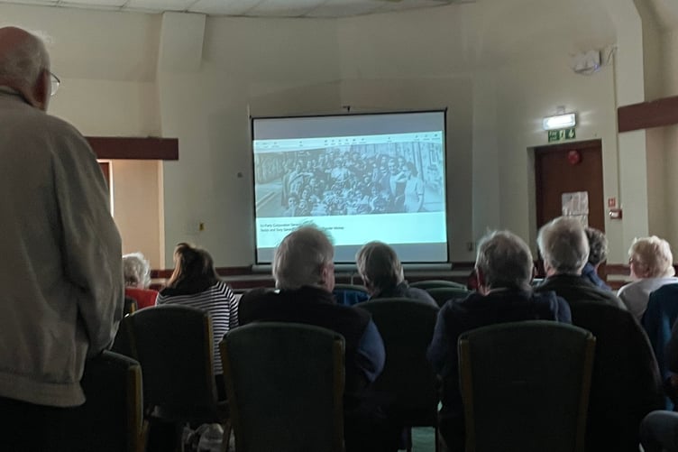 The group watching the presentation and identifying the images. (Picture: Aaron Greenaway/Tindle)