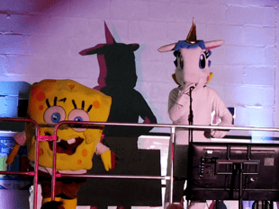 Teachers don costumes for college 'Masked Singer' competition