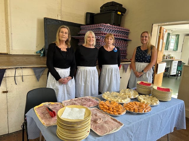 The lovely ladies who helped serve up a wonderful spread at the VE Day lunch at St Stephens