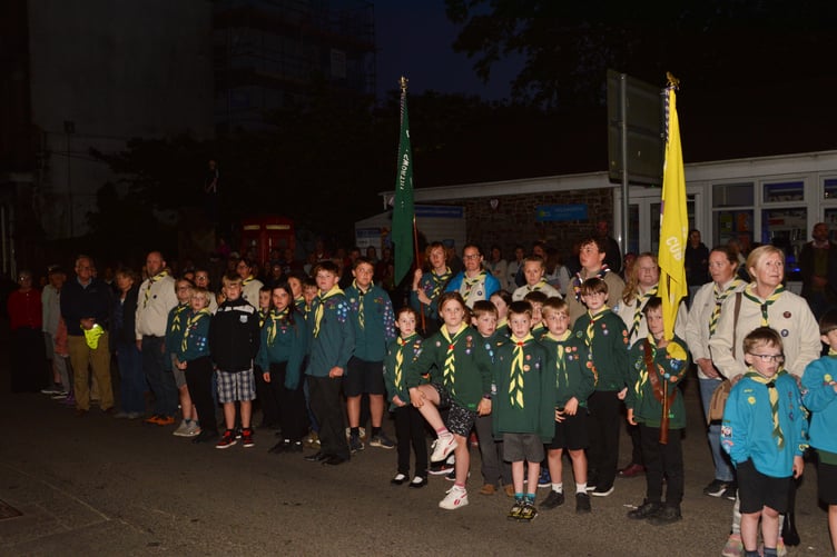 Holsworthy's youth join in the event, helping to give their thanks for the sacrifice of those who came before them. (Picture: Rodney Parrish)