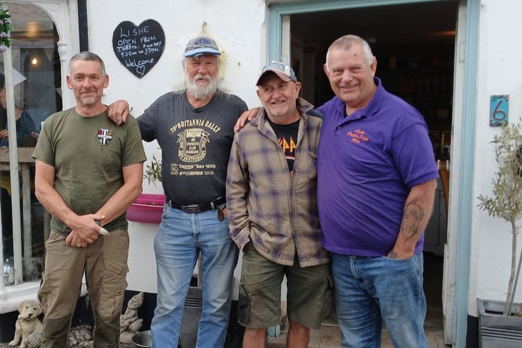 A team of community volunteers coordinated by Malcolm Wright got stuck in to the second phase of resurfacing works on Calstock car park. (Picture: Calstock Parish Council)