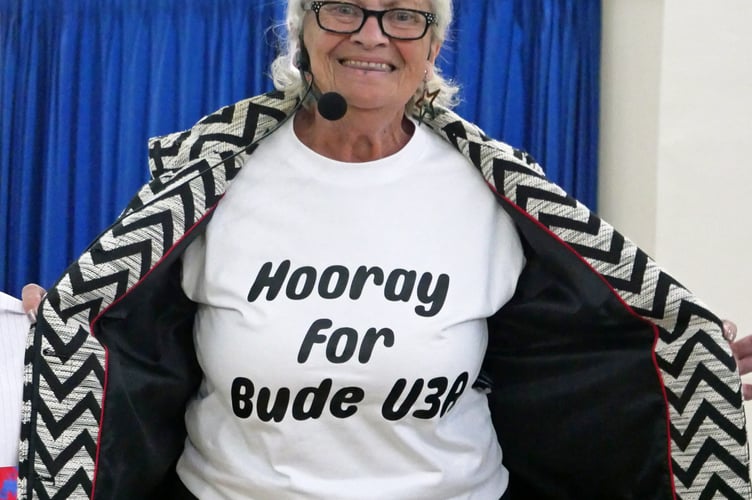 Beth Moore made a special reveal at the Bude & District U3A meeting in special celebration of the branch's 25th anniversary