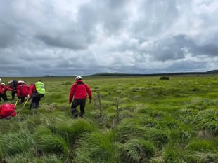 Elderly man rescued after moor injury