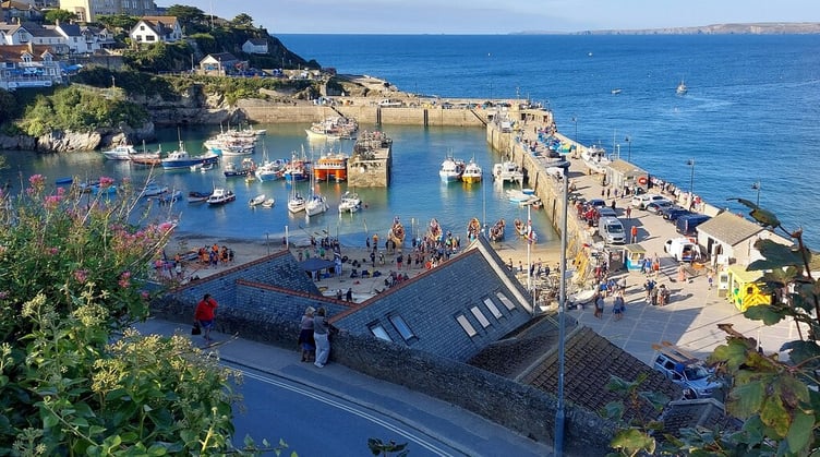 Newquay - The Harbour from The Fort Inn