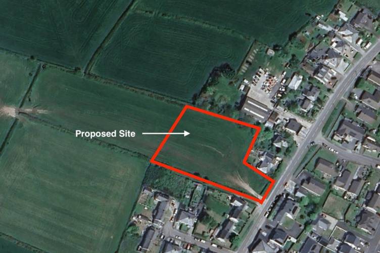 Map showing the location of the proposed site in Delabole (Picture: Cornwall Council)