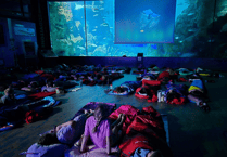 Students enjoy sleepover at the UK's largest aquarium