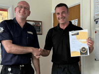 Celebrations for Cornwall firefighter after long service milestone