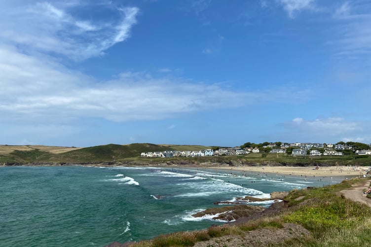 Waves rolling in at Polzeath on the North Cornwall coast. (Picture: Andrew Townsend)