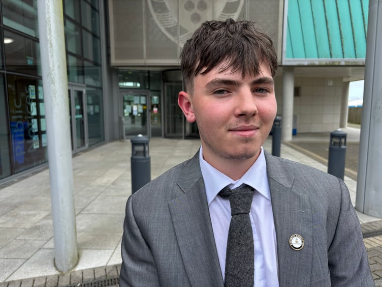 Reform UK's Angus Black, 18, is the youngest councillor to ever be elected to Cornwall Council (Pic: Lee Trewhela / LDRS)
