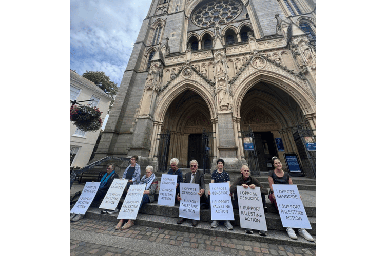 ACTIVISTS in Truro were among dozens across the country to be arrested during peaceful protests against the decision to proscribe Palestine Action as a terror group.