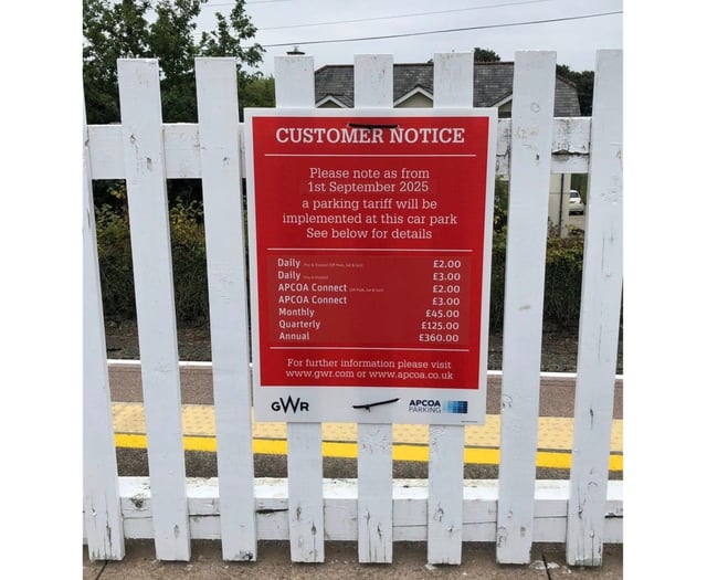 Car parking charges to be implemented at train station