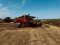 Welcombe combine harvester fire