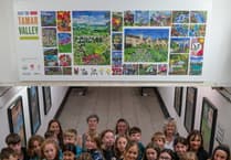 Schoolchildren unveil blossom-inspired artwork at station