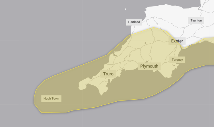 Cornwall Weather Warning