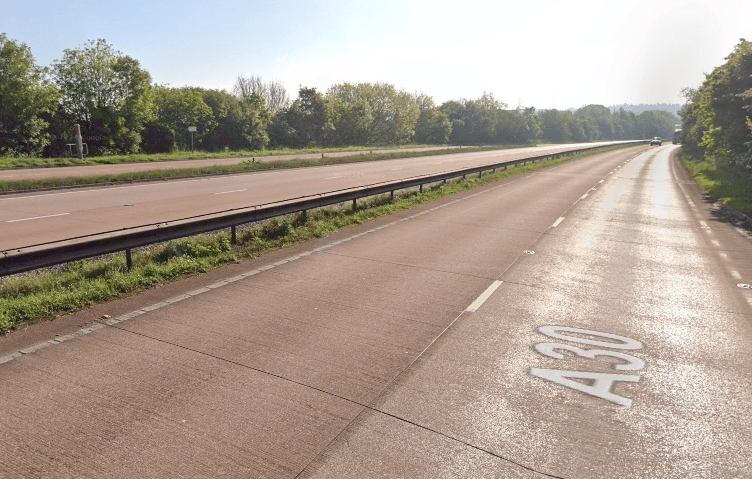 The A30, near Okehampton.