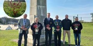 Mayor plants first metal poppy to honour Remembrance Day
