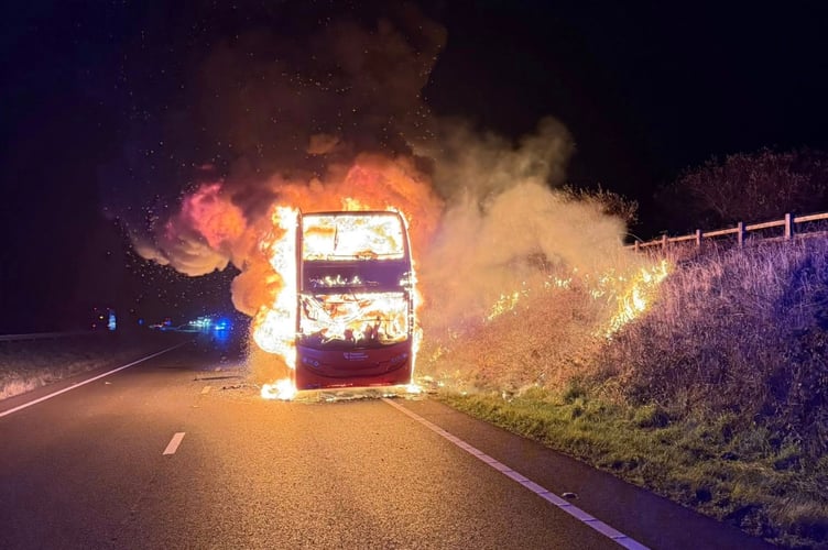 A30 Bus fire