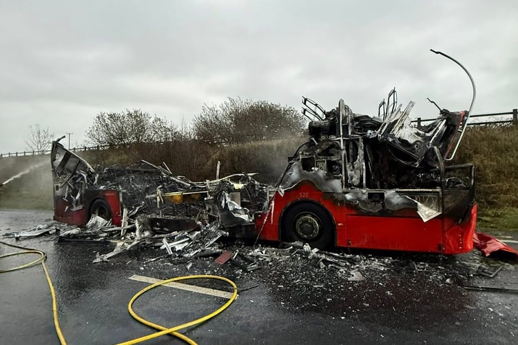 A30 Bus fire