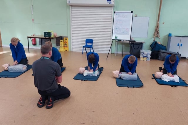 Learning life saving skills with mini medics workshop