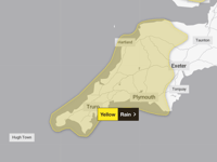Cornwall faces heavy rain and flooding alert