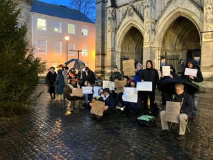 Cornwall activists defy police to protest into night 