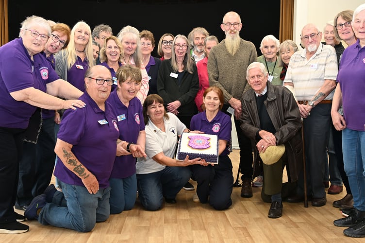 The members of the Camelford Memory Cafe celebrated 10 years at the Clease Hall Camelford on Wednesday, November 12 with a delicious cake made by Kirsty Ferguson of Camelford (Picture: Adrian Jasper)